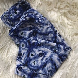 Blue LuLaroe wolf leggings